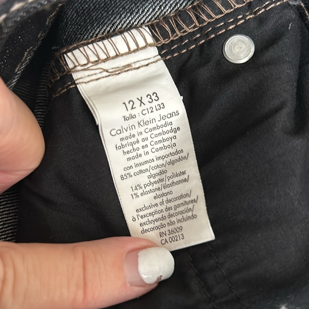 NWT Calvin Klein Black Skinny Jeans Women’s 12x33 - Picture 5 of 6